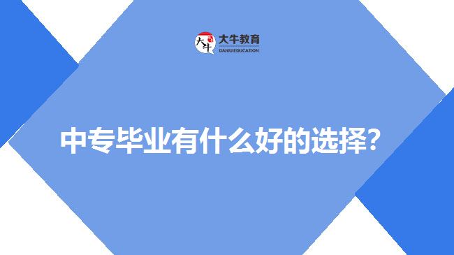 中專畢業(yè)有什么好的選擇?