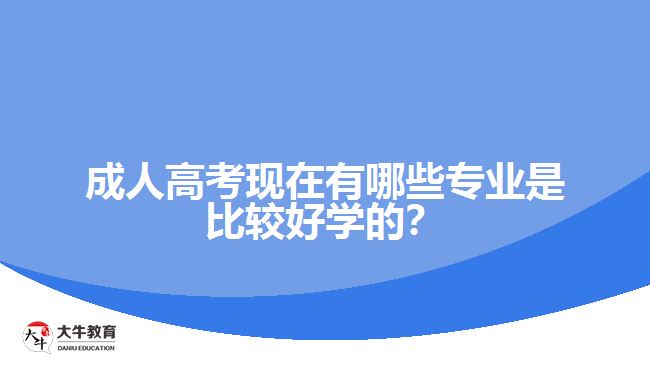成人高考現(xiàn)在有哪些專業(yè)是比較好學(xué)的?