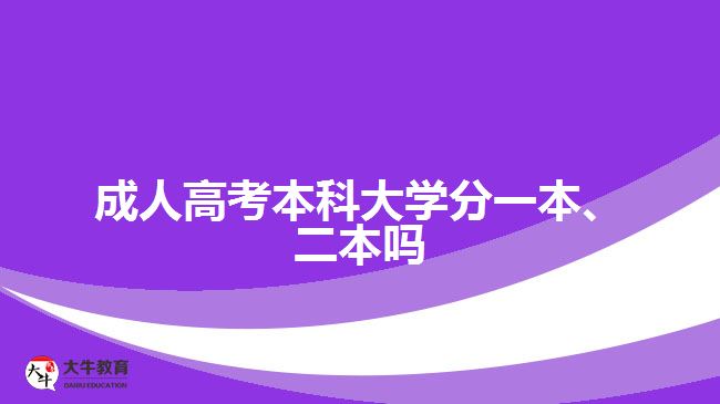 成人高考本科大學(xué)分一本、二本嗎