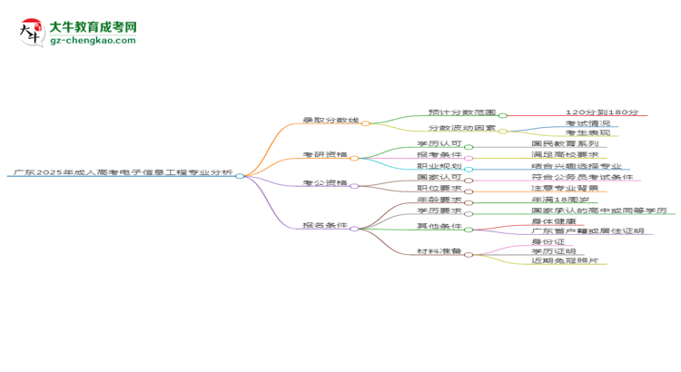 廣東2025年成人高考電子信息工程專業(yè):校本部與函授站優(yōu)缺點分析思維導(dǎo)圖