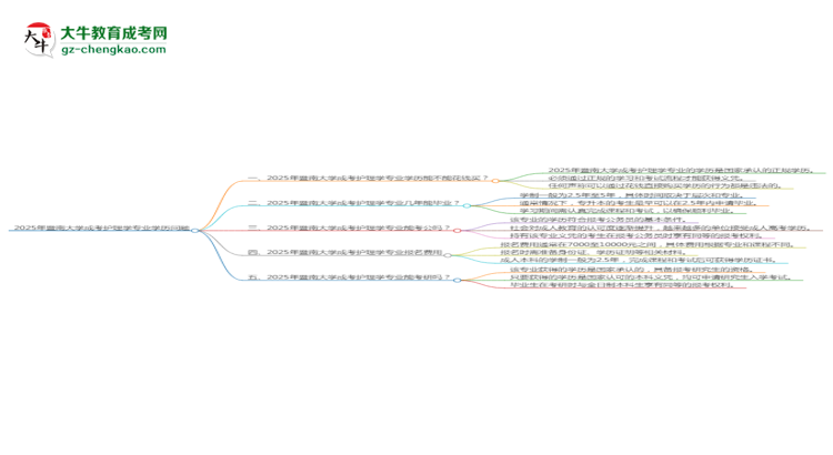 2025年暨南大學(xué)成考護(hù)理學(xué)專業(yè)學(xué)歷花錢能買到嗎？思維導(dǎo)圖