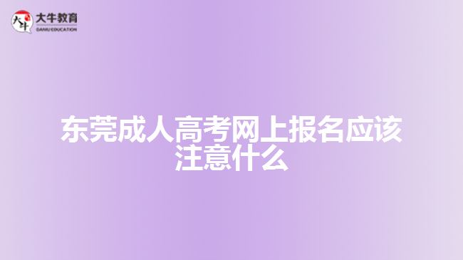 東莞成人高考網(wǎng)上報(bào)名應(yīng)該注意什么