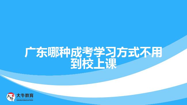 廣東哪種成考學(xué)習(xí)方式不用到校上課