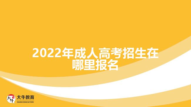 2022年成人高考招生在哪里報(bào)名