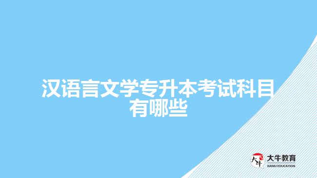 漢語(yǔ)言文學(xué)專升本考試科目有哪些