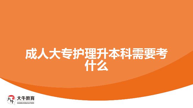 成人大專護理升本科需要考什么