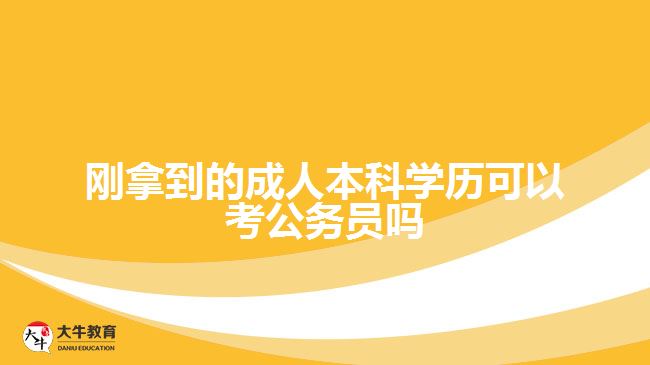 剛拿到的成人本科學歷可以考公務員嗎