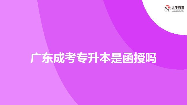 廣東成考專(zhuān)升本是函授嗎