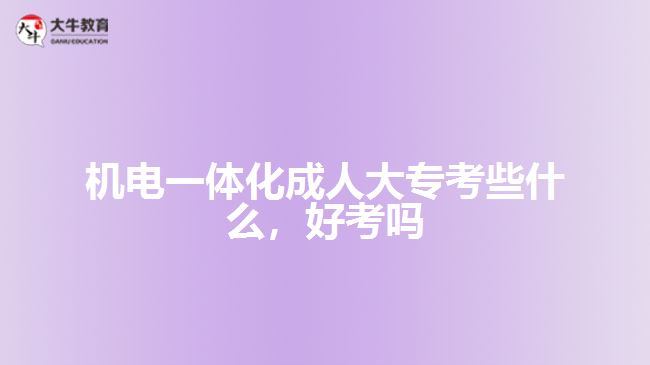 機電一體化成人大?？夹┦裁? style=
