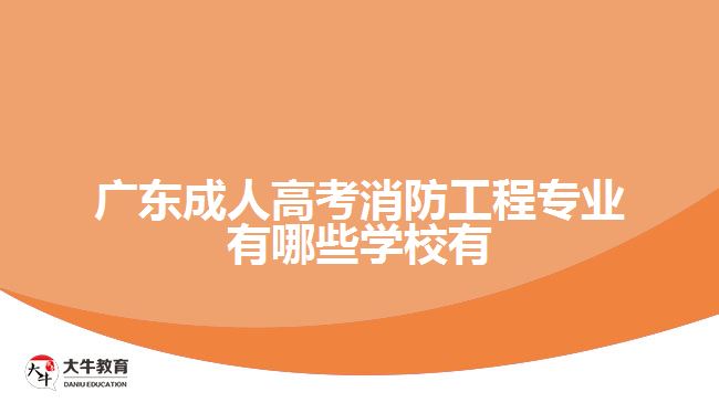 廣東成人高考消防工程專業(yè)有哪些學校有