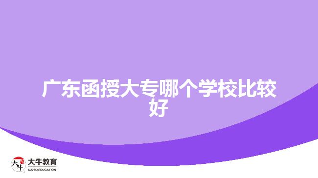 廣東函授大專哪個學校比較好