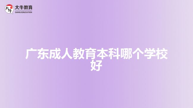 廣東成人教育本科哪個(gè)學(xué)校好 廣東成人教育本科哪個(gè)學(xué)校好