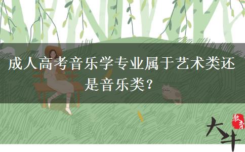 成人高考音樂學專業(yè)屬于藝術類還是音樂類？