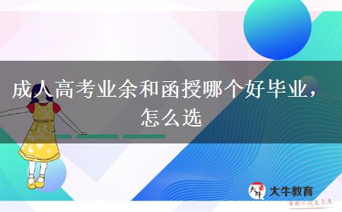 成人高考業(yè)余和函授哪個好畢業(yè)，怎么選