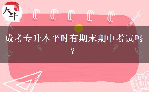 成考專升本平時有期末期中考試嗎？