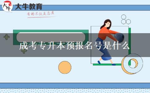 成考專升本預(yù)報(bào)名號(hào)是什么 成考專升本預(yù)報(bào)名號(hào)是什么