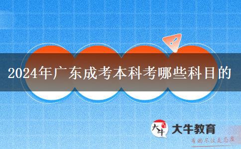 2024年廣東成考本科考哪些科目的 2024年廣東成考本科考哪些科目的