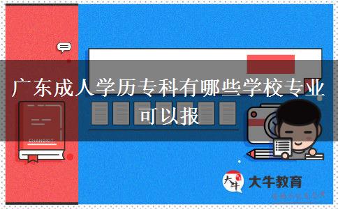 廣東成人學(xué)歷??朴心男W(xué)校專業(yè)可以報(bào) 廣東成人學(xué)歷專科有哪些學(xué)校專業(yè)可以報(bào)