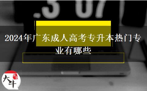 2024年廣東成人高考專升本熱門專業(yè)有哪些 2024年廣東成人高考專升本熱門專業(yè)有哪些