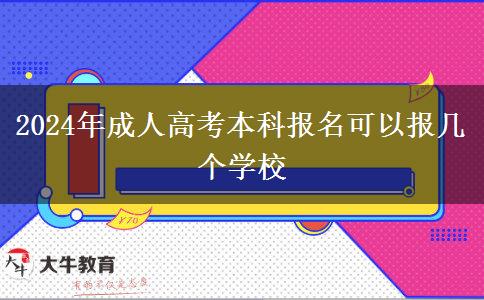 2024年成人高考本科報(bào)名可以報(bào)幾個(gè)學(xué)校