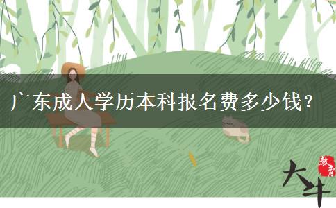 廣東成人學(xué)歷本科報名費多少錢？