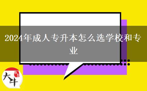 2024年成人專升本怎么選學(xué)校和專業(yè) 2024年成人專升本怎么選學(xué)校和專業(yè)