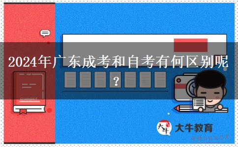 2024年廣東成考和自考有何區(qū)別呢？