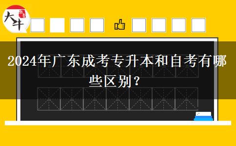 2024年廣東成考專升本和自考有哪些區(qū)別？