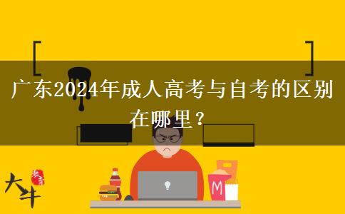 廣東2024年成人高考與自考的區(qū)別在哪里？