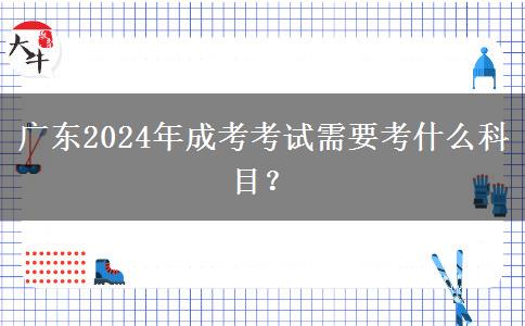 廣東2024年成考考試需要考什么科目？