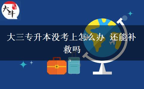 大三專升本沒考上怎么辦 還能補救嗎