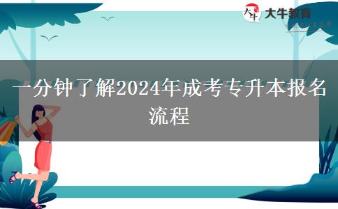 一分鐘了解2024年成考專升本報(bào)名流程 一分鐘了解2024年成考專升本報(bào)名流程