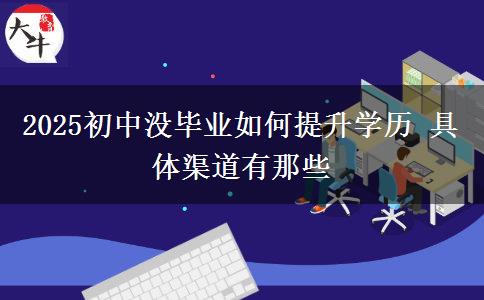 2025初中沒畢業(yè)如何提升學(xué)歷 具體渠道有那些