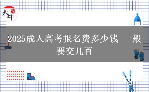 2025成人高考報(bào)名費(fèi)多少錢 一般要交幾百