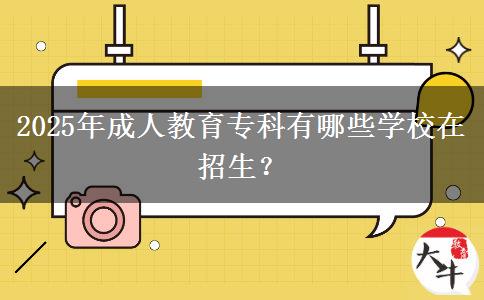 2025年成人教育?？朴心男W(xué)校在招生？