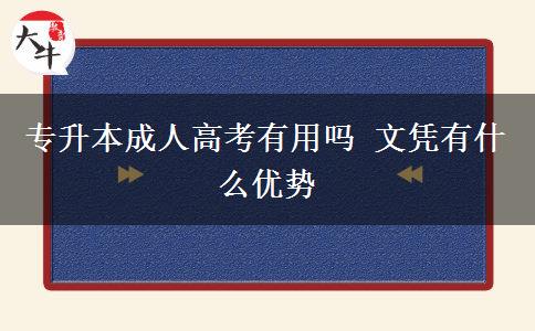 專升本成人高考有用嗎 文憑有什么優(yōu)勢(shì)