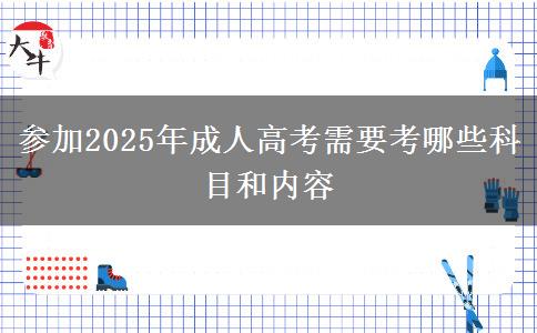 參加2025年成人高考需要考哪些科目和內(nèi)容