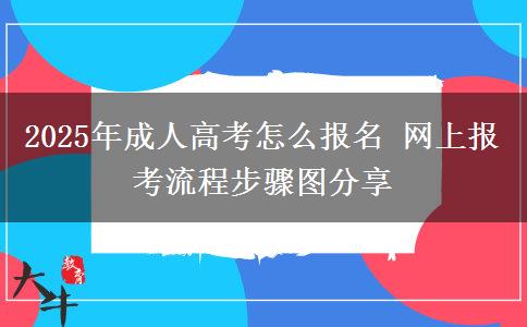 2025年成人高考怎么報(bào)名 網(wǎng)上報(bào)考流程步驟圖分享