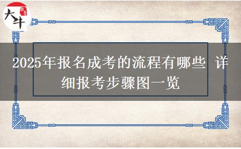 2025年報名成考的流程有哪些 詳細(xì)報考步驟圖一覽