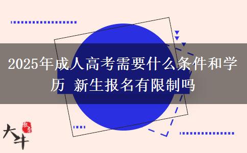 2025年成人高考需要什么條件和學(xué)歷 新生報名有限制嗎