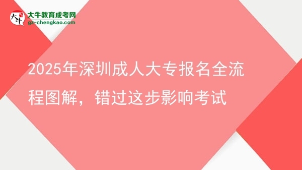 2025年深圳成人大專報(bào)名全流程圖解，錯(cuò)過這步影響考試圖片