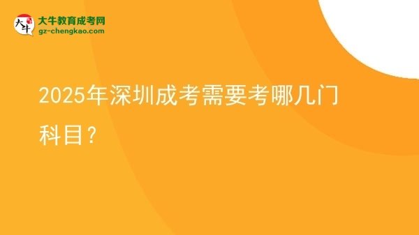 2025年深圳成考需要考哪幾門科目？圖片